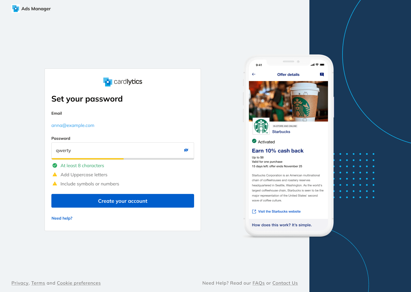 Cardlytics (via AgileEngine) — An Ads Manager for a platform banks actually run on